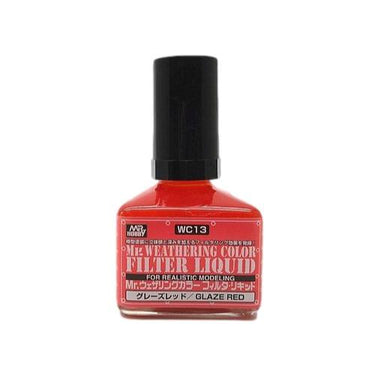 Mr Hobby (Gunze) WC13 Mr Weathering Color Filter Liquid Glaze Red Oil Wash 40ml